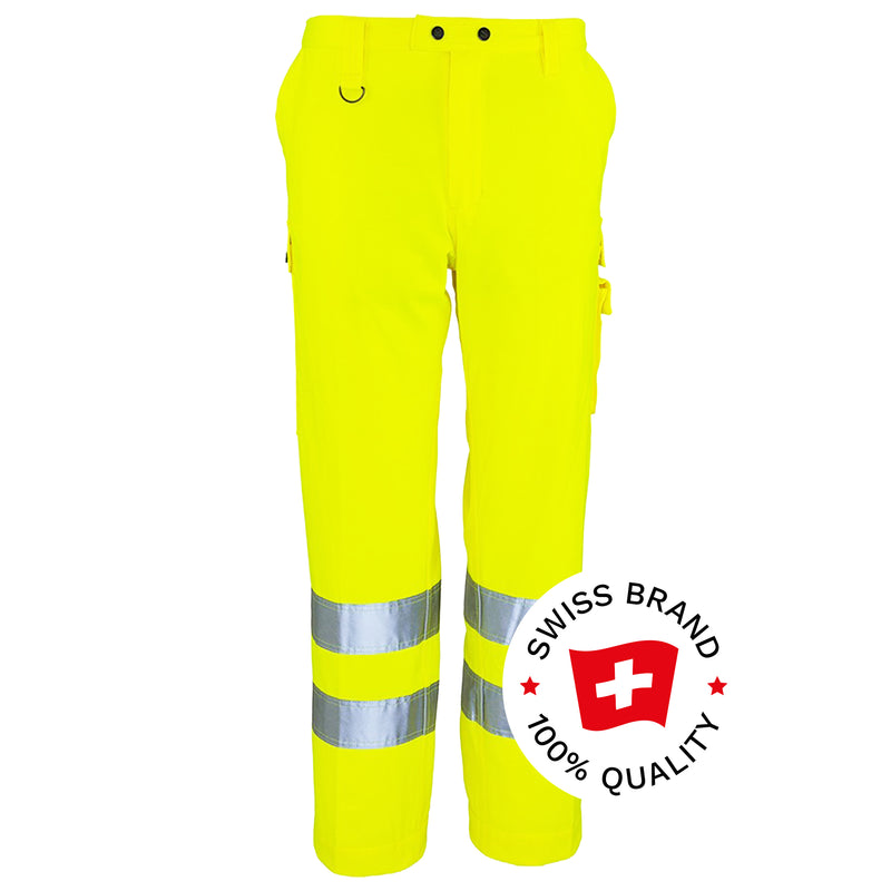 Warnschutz Bundhose | Klasse 2 | PE/Baumwolle | 3-fach gesteppte Kappnähte | schmutzabweisend | 300 g/m² | Bormio Safety Tödi