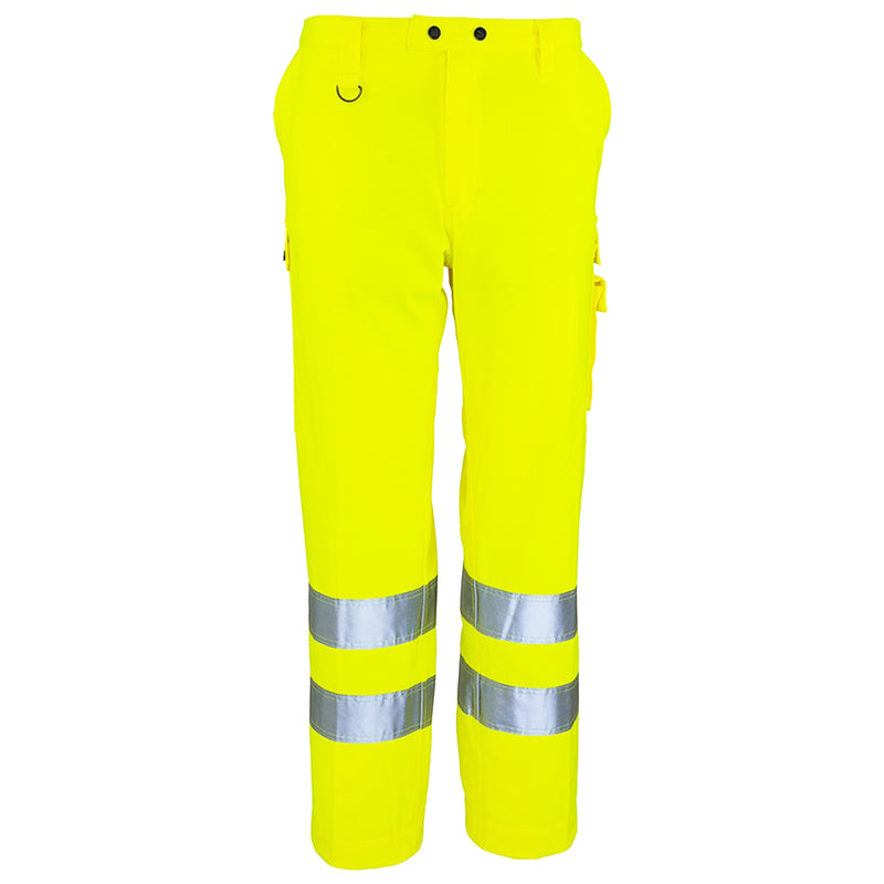 Warnschutz Bundhose | Klasse 2 | PE/Baumwolle | 3-fach gesteppte Kappnähte | schmutzabweisend | 300 g/m² | Bormio Safety Tödi
