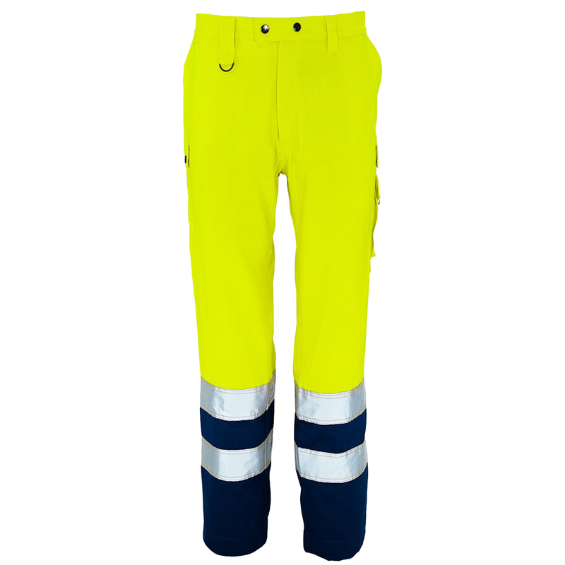 Warnschutz Bundhose | Klasse 2 | PE/Baumwolle | 3-fach gesteppte Kappnähte | schmutzabweisend | 300 g/m² | Bormio Safety Tödi