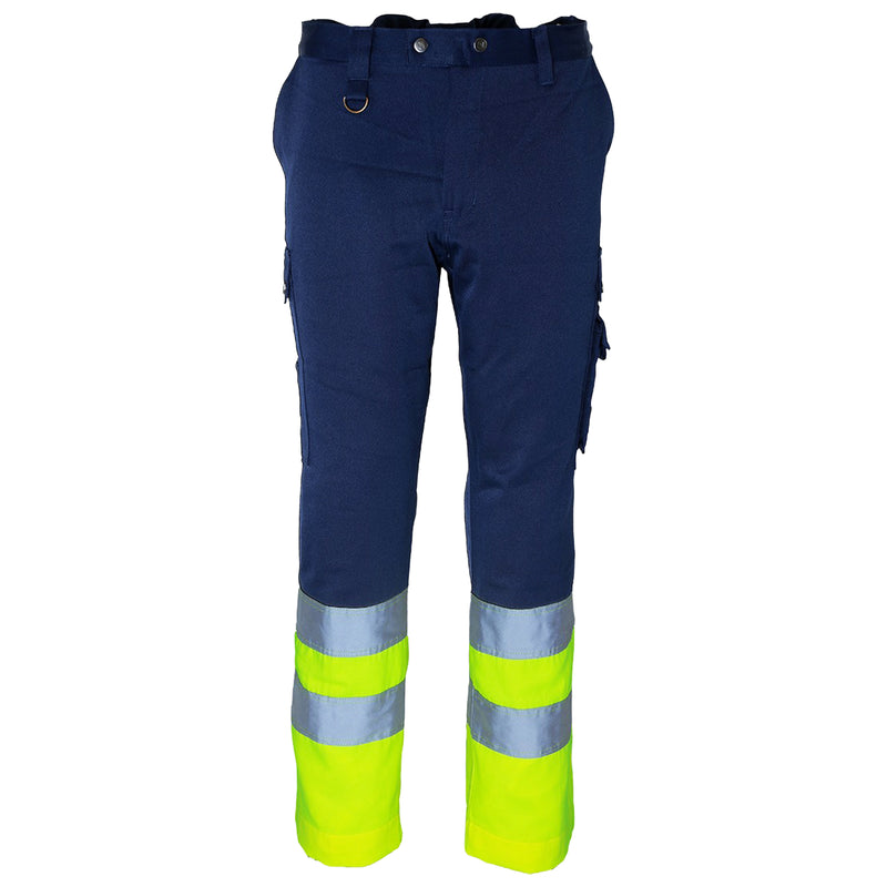 Warnschutz Bundhose | Klasse 2 | PE/Baumwolle | 3-fach gesteppte Kappnähte | schmutzabweisend | 300 g/m² | Bormio Safety Tödi
