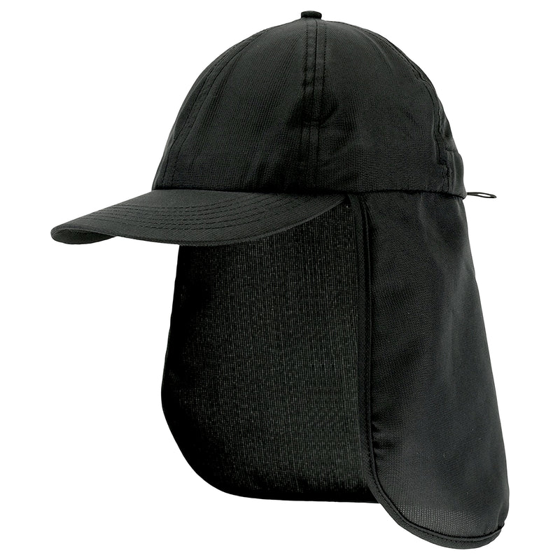 Sonnenschutz-Cap | mit Nackenschutz | UPF 50+ | Orange/Schwarz | One Size | Bormio Spirit Kina