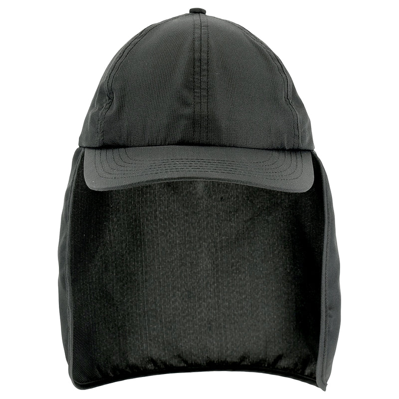 Sonnenschutz-Cap | mit Nackenschutz | UPF 50+ | Orange/Schwarz | One Size | Bormio Spirit Kina