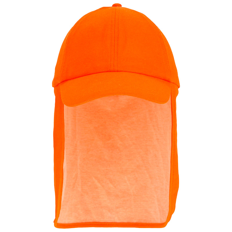 Sonnenschutz-Cap | mit Nackenschutz | UPF 50+ | Orange/Schwarz | One Size | Bormio Spirit Kina