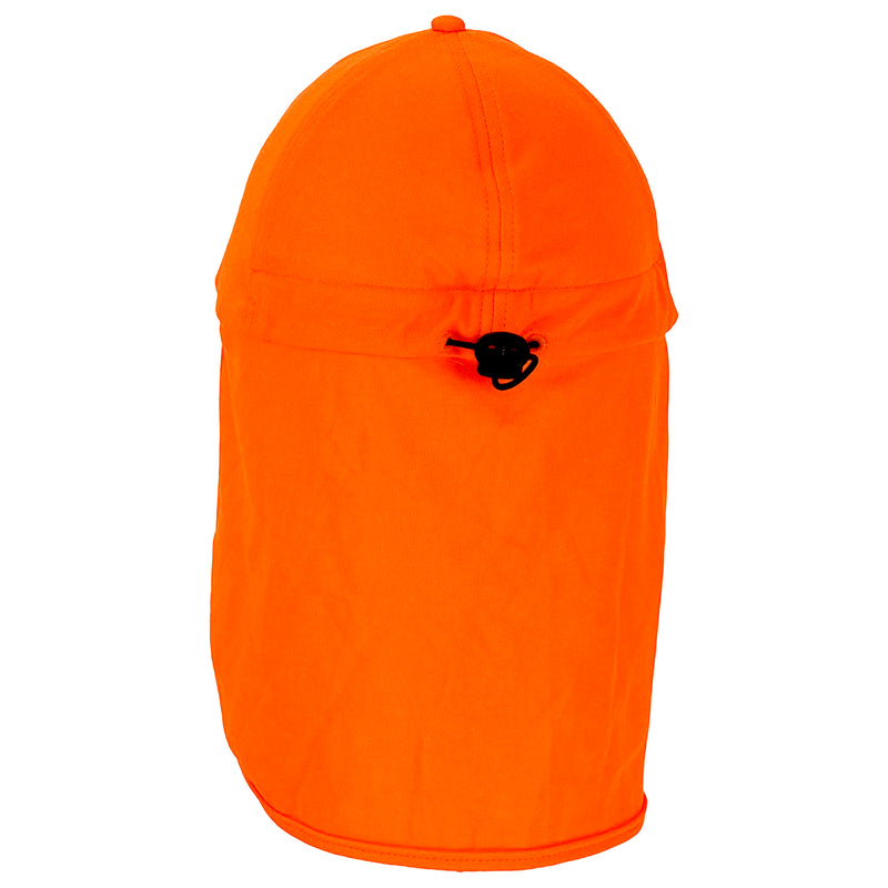 Sonnenschutz-Cap | mit Nackenschutz | UPF 50+ | Orange/Schwarz | One Size | Bormio Spirit Kina