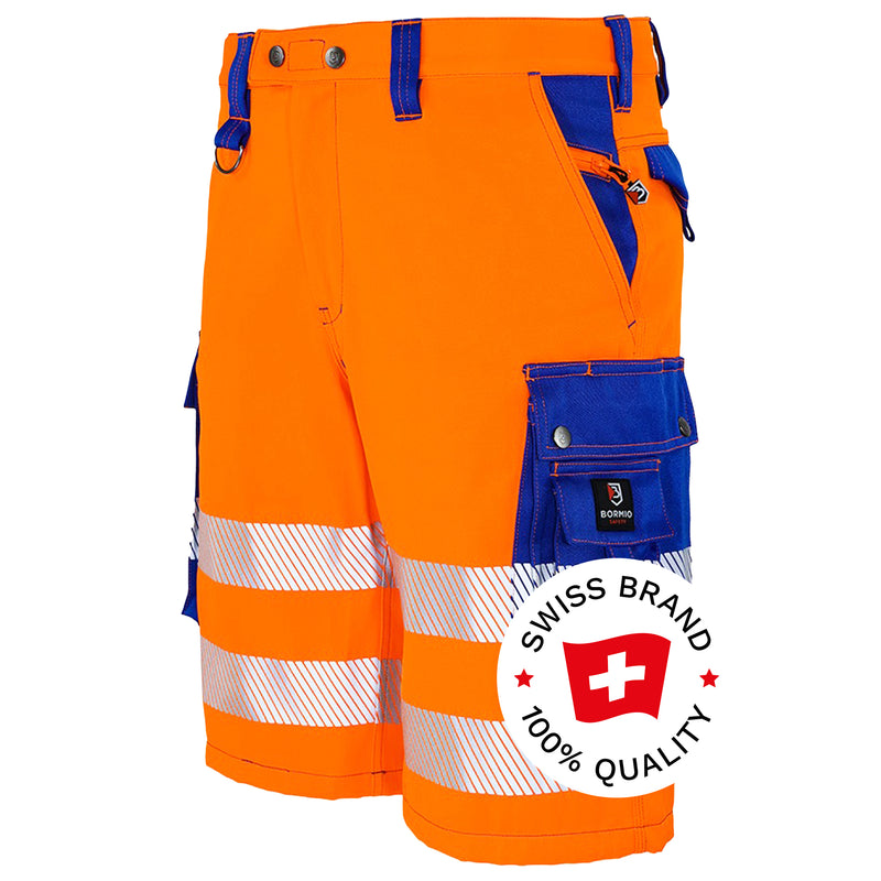 Warnschutz Shorts | Klasse 2 | PE/Baumwolle | grössenverstellbar | 300 g/m² | Bormio Safety Titlis