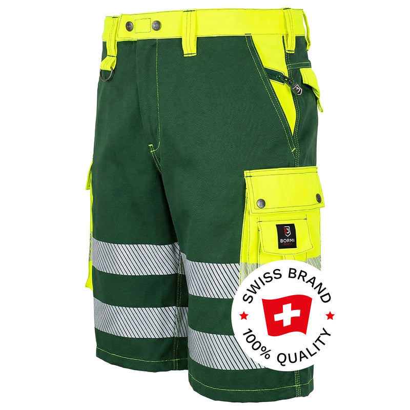 Warnschutz Shorts | Klasse 2 | PE/Baumwolle | grössenverstellbar | 300 g/m² | Bormio Safety Titlis