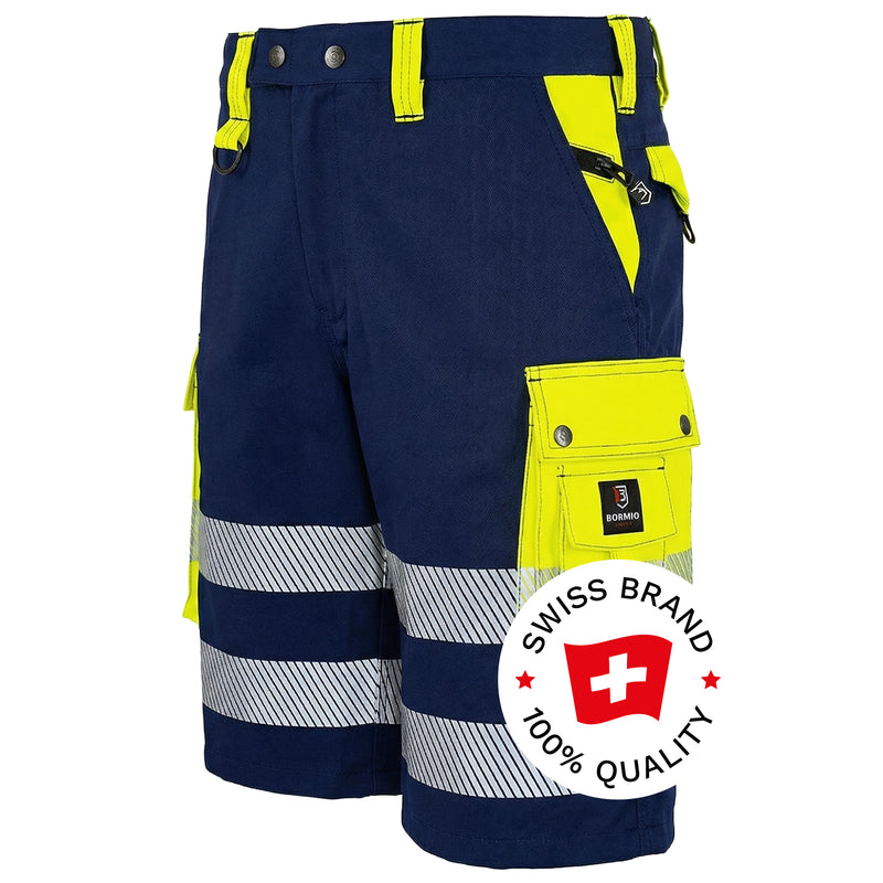 Warnschutz Shorts | Klasse 2 | PE/Baumwolle | grössenverstellbar | 300 g/m² | Bormio Safety Titlis