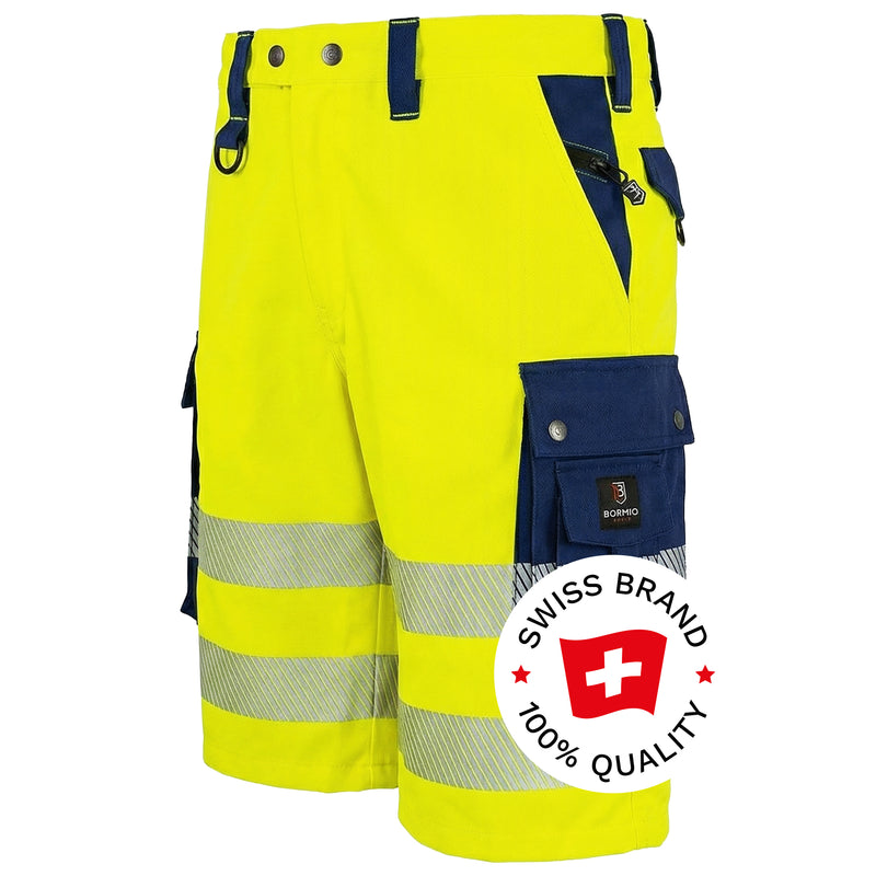 Warnschutz Shorts | Klasse 2 | PE/Baumwolle | grössenverstellbar | 300 g/m² | Bormio Safety Titlis