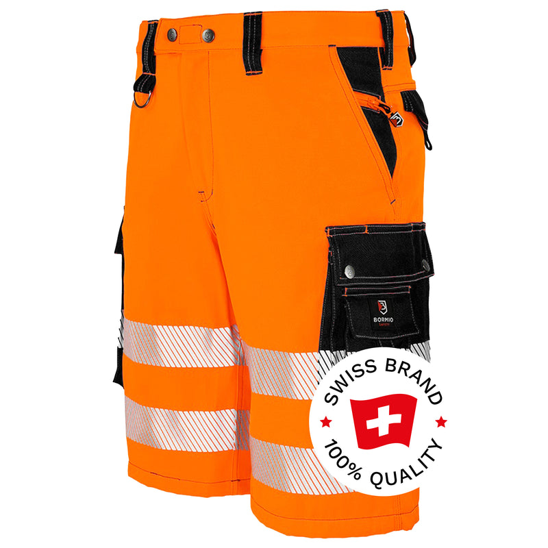 Warnschutz Shorts | Klasse 2 | PE/Baumwolle | grössenverstellbar | 300 g/m² | Bormio Safety Titlis