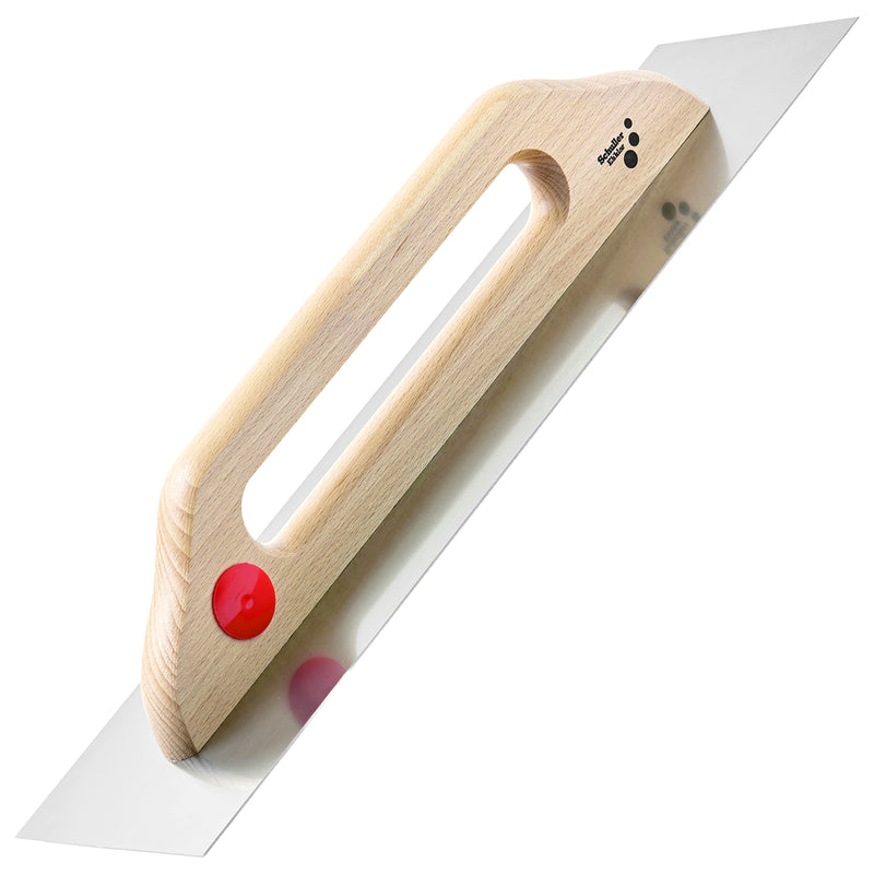 Glättkelle Stan Plano Swiss | 48 x 13 cm | rostfreier Stahl | gewachster Holzgriff | Schuller Eh`klar