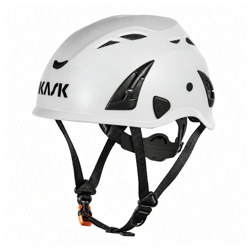 KASK Superplasma AQ Schutzhelm, Weiss, Vorderansicht nach links