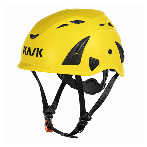 KASK Superplasma AQ Schutzhelm, Gelb, Vorderansicht nach links