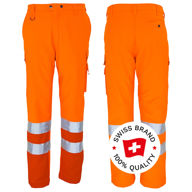 Warnschutz Winter-Softshellhose | Klasse 2 | PE/Baumwolle | winddicht, strapazierfähig & wasserabweisend | wärmende Fleece-Innenseite | 310 g/m² | Bormio Safety Basodino