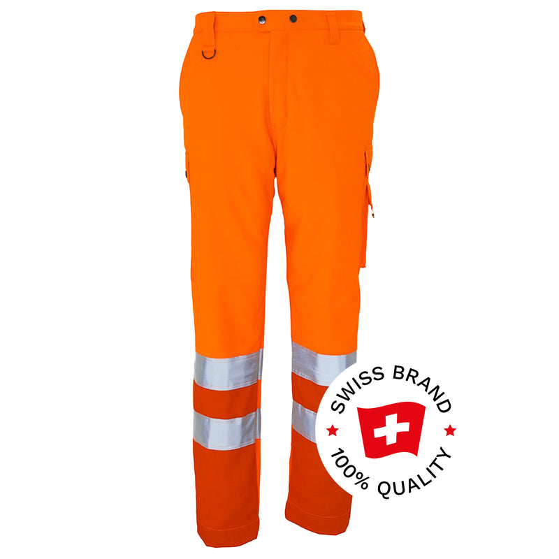 Warnschutz Winter-Softshellhose | Klasse 2 | PE/Baumwolle | winddicht, strapazierfähig & wasserabweisend | wärmende Fleece-Innenseite | 310 g/m² | Bormio Safety Basodino