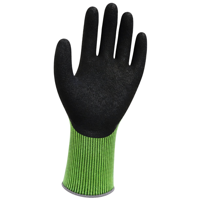 Polyester-Arbeitshandschuhe | Kat II | Latex-Beschichtung | recyceltes Material | Touchscreen-fähig | griffsicher | Wonder Grip® WG-260G Terra Touch