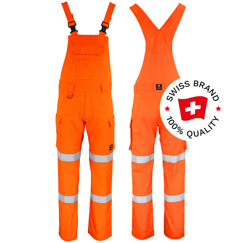 Warnschutz Latzhose | Klasse 1 | Baumwolle | strapazierfähig & ergonomisch | 300 g/m² | Bormio Spirit Eric