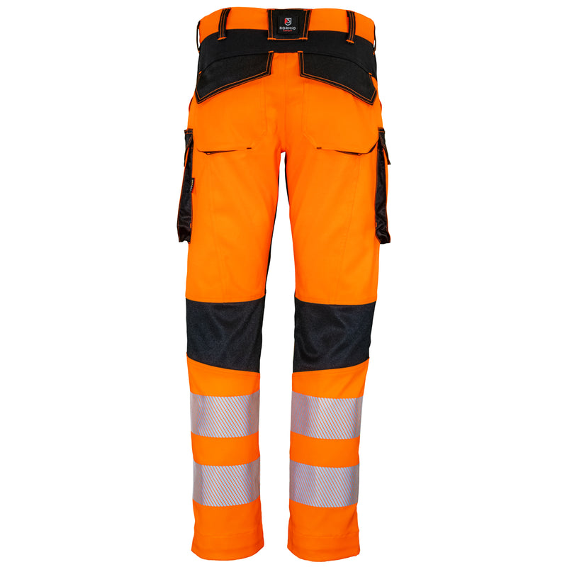 Warnschutz Hose | Klasse 2 | PE/Baumwolle/Spandex | strapazierfähig & elastisch | 290 g/m² | Cordura-Stretcheinsatz | Bormio Safety Generoso