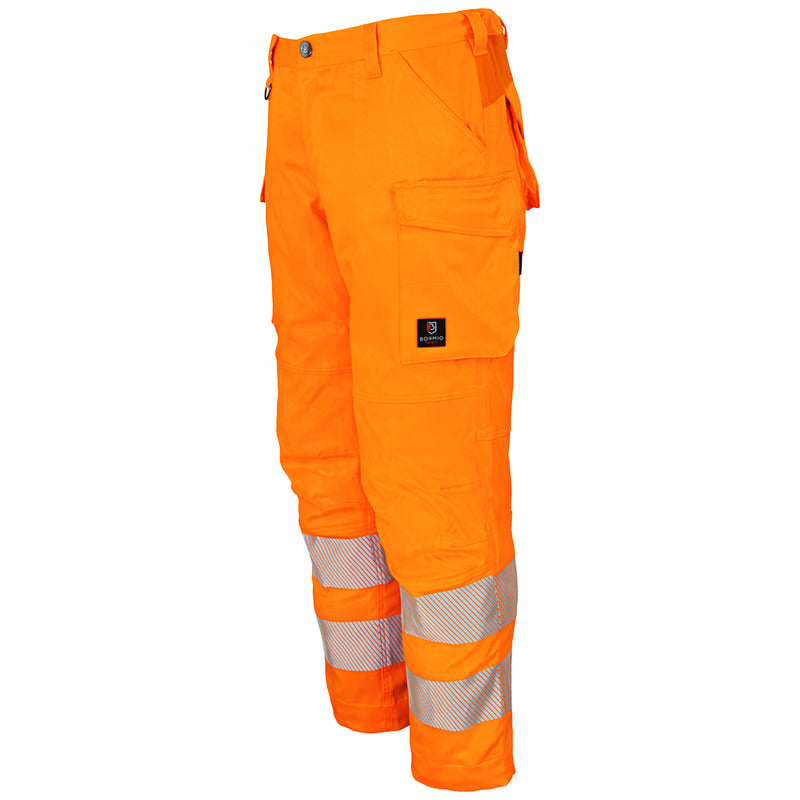Warnschutz Hose | Klasse 2 | PE/Baumwolle/Spandex | strapazierfähig & elastisch | 290 g/m² | Cordura-Stretcheinsatz | Bormio Safety Generoso