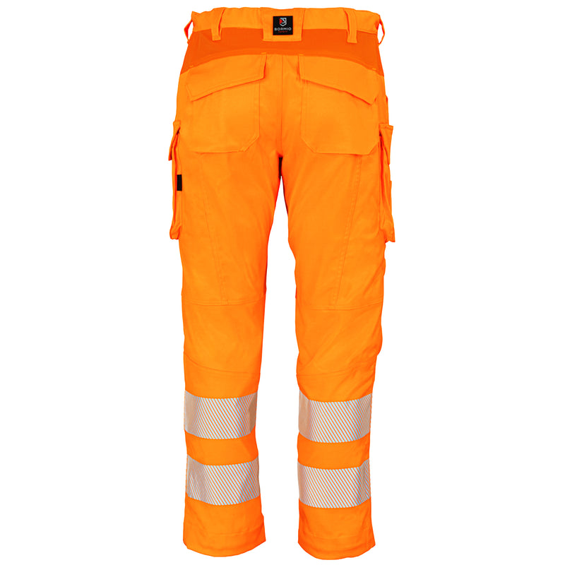 Warnschutz Hose | Klasse 2 | PE/Baumwolle/Spandex | strapazierfähig & elastisch | 290 g/m² | Cordura-Stretcheinsatz | Bormio Safety Generoso