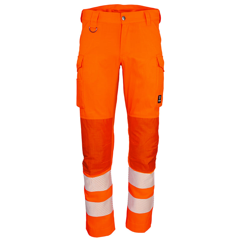 Warnschutz Hose | Klasse 2 | PE/Baumwolle | strapazierfähig & elastisch | verstärkte Knieeinschubtaschen | 300 g/m² | Bormio Safety Montalin