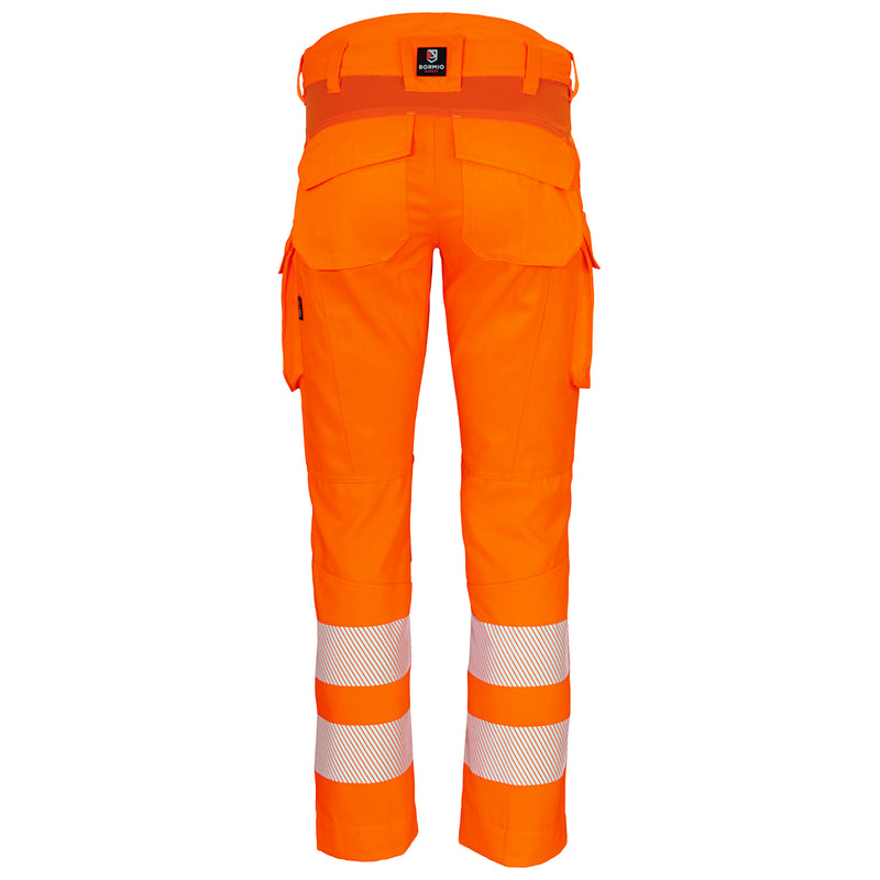 Warnschutz Hose | Klasse 2 | PE/Baumwolle | strapazierfähig & elastisch | verstärkte Knieeinschubtaschen | 300 g/m² | Bormio Safety Montalin