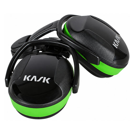 KASK SC1 Helm-Kapselgehörschutz, Schwarz/Grün, ein Paar