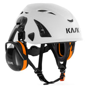 KASK SC3 Gehörschutz Orange, Montagebeispiel am KASK-Helm, Ansicht 3