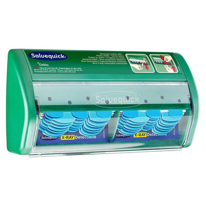 Salvequick X-Ray Detectable Pflasterspender | röntgen- & metalldetektierbare Pflaster | für Lebensmittelbereiche | Cederroth 510003295