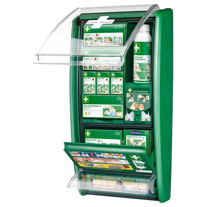 First Aid Station Set DIN 13157 | Erste-Hilfe-Station & DIN-Koffer | stationär & mobil einsetzbar | Cederroth 51011032