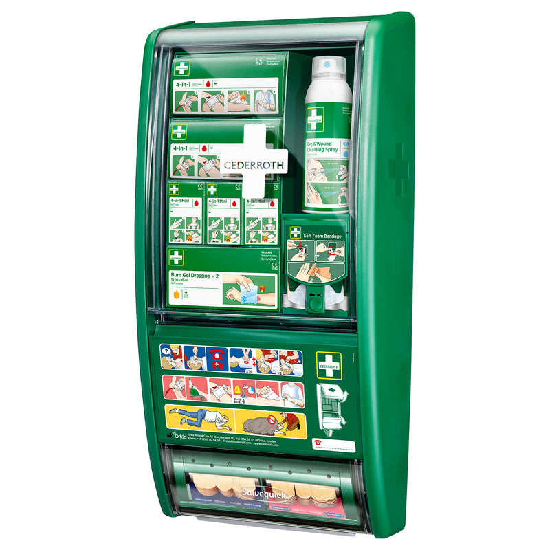 First Aid Station Set DIN 13157 | Erste-Hilfe-Station & DIN-Koffer | stationär & mobil einsetzbar | Cederroth 51011032