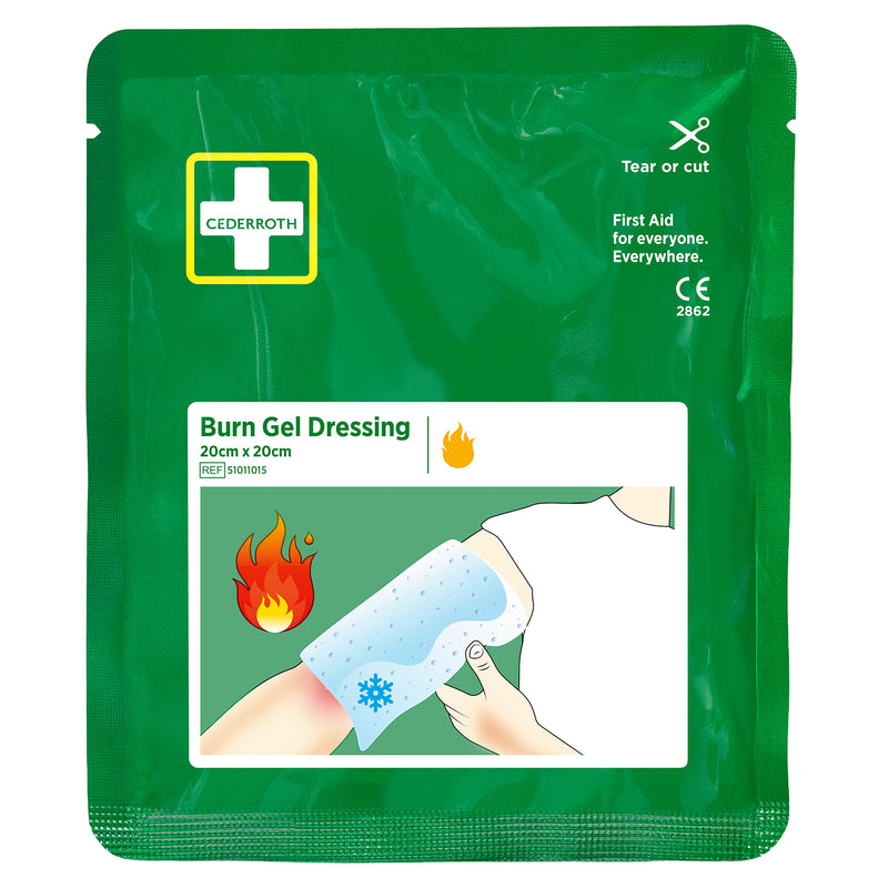 Burn Gel Dressing 20 x 20 cm | sterile Verbrennungskompresse | kühlend & schmerzlindernd | Cederroth 51011015