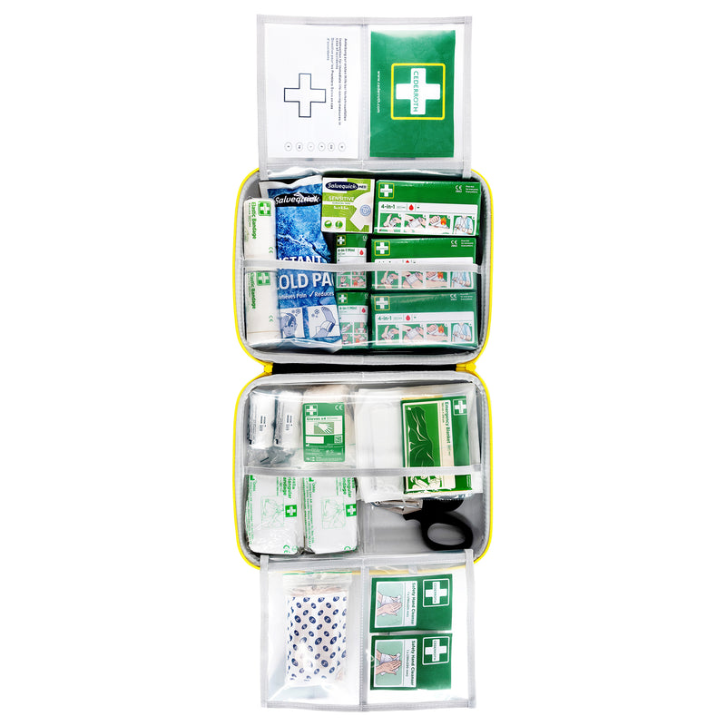 First Aid Kit Large DIN 13157 | Erste-Hilfe-Koffer | DIN-Ausstattung & robustes Etui | für Betriebe & Notfälle | Cederroth 51011007