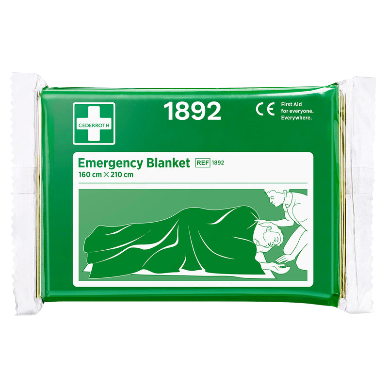 Rettungsdecke | wärmereflektierende Notfalldecke | 210 x 160 cm | gegen Unterkühlung | Cederroth 1892