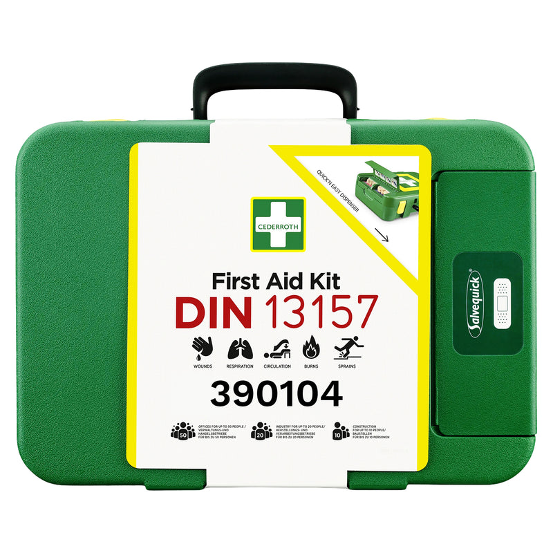 First Aid Kit X-Large | DIN 13157 | Erste-Hilfe-Koffer | DIN-Ausstattung & Pflasterspender | für Betriebe & mobile Einsätze | Cederroth 390104