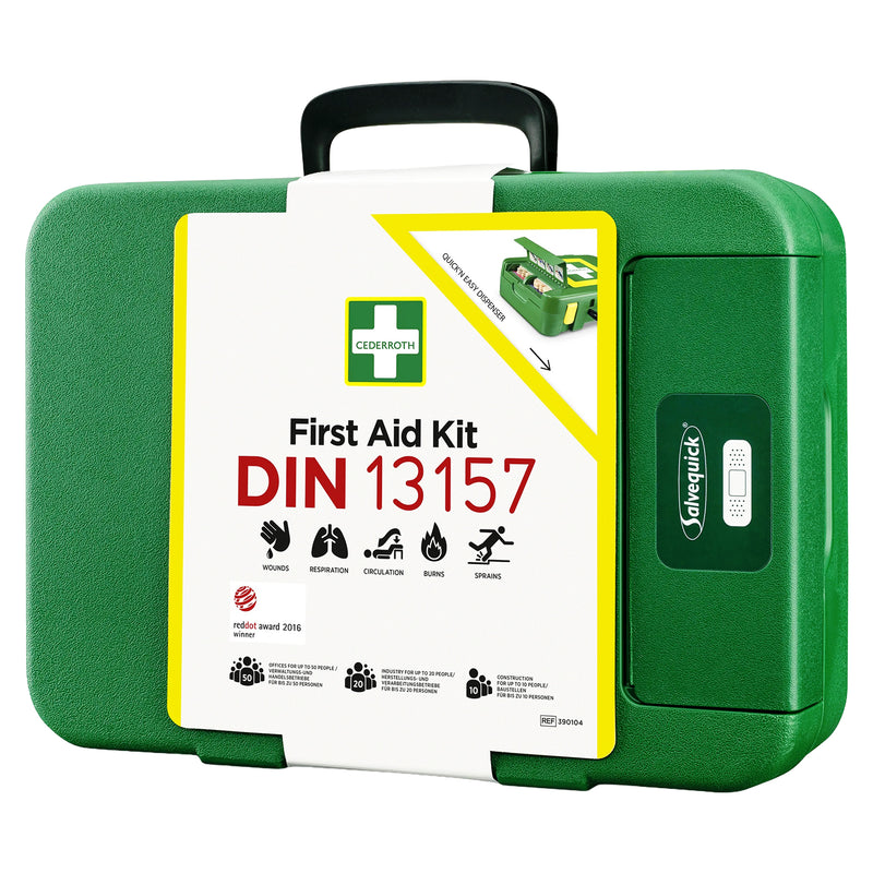 First Aid Kit X-Large | DIN 13157 | Erste-Hilfe-Koffer | DIN-Ausstattung & Pflasterspender | für Betriebe & mobile Einsätze | Cederroth 390104