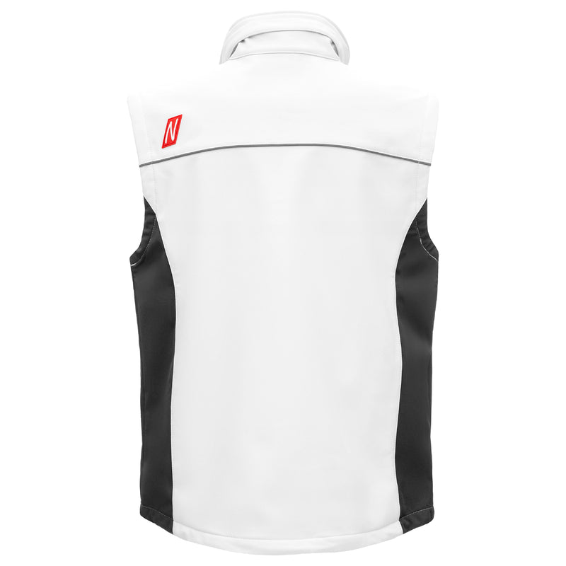 Maler-Softshellweste Weiss | PE | OEKO-TEX® | Regular Fit | wasser- & windabweisend | 310 g/m² | Nitras Motion Tex Light