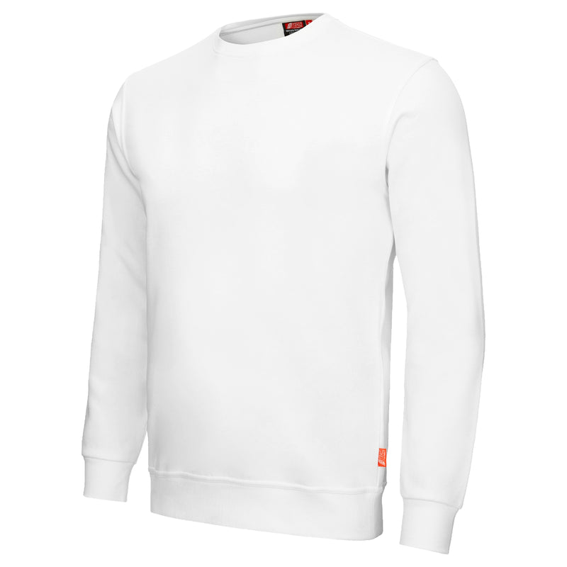 Maler-Sweatshirt Weiss | PE/Baumwolle | OEKO-TEX® | Regular Fit | 300 g/m² | Nitras Motion Tex Light