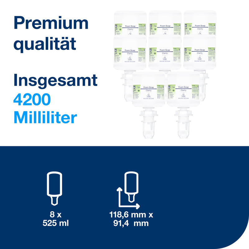 Mini Schaumseife S5 | besonders natürlich | transparent | 525 ml | Premium | TORK 525202