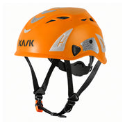 KASK Superplasma AQ HI-VIZ Schutzhelm, HiVis Orange, Vorderansicht nach links