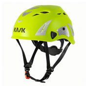 KASK Superplasma AQ HI-VIZ Schutzhelm, HiVis Gelb, Vorderansicht nach links