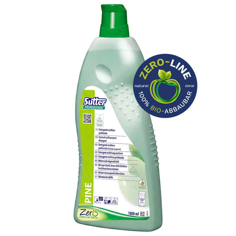 Allzweckreiniger PINE ZERO | Kiefernduft | natürliche Rohstoffe | EU Ecolabel | Sutter Professional
