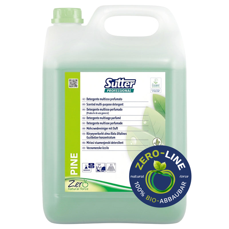 Allzweckreiniger PINE ZERO | Kiefernduft | natürliche Rohstoffe | EU Ecolabel | Sutter Professional
