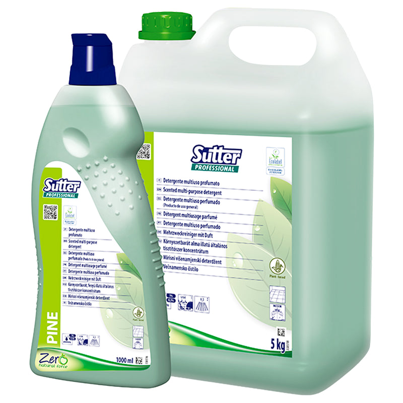 Allzweckreiniger PINE ZERO | Kiefernduft | natürliche Rohstoffe | EU Ecolabel | Sutter Professional