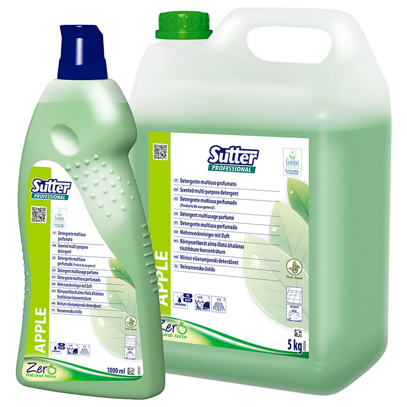 Allzweckreiniger APPLE ZERO | Apfelduft allergenfrei | natürliche Rohstoffe | EU Ecolabel | Sutter Professional