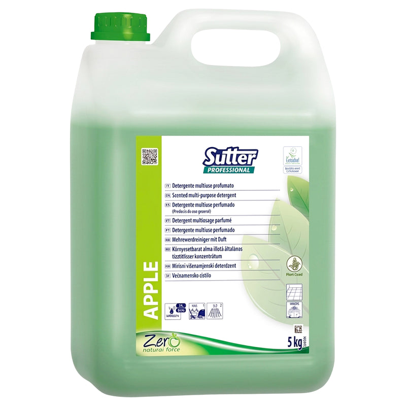 Allzweckreiniger APPLE ZERO | Apfelduft allergenfrei | natürliche Rohstoffe | EU Ecolabel | Sutter Professional