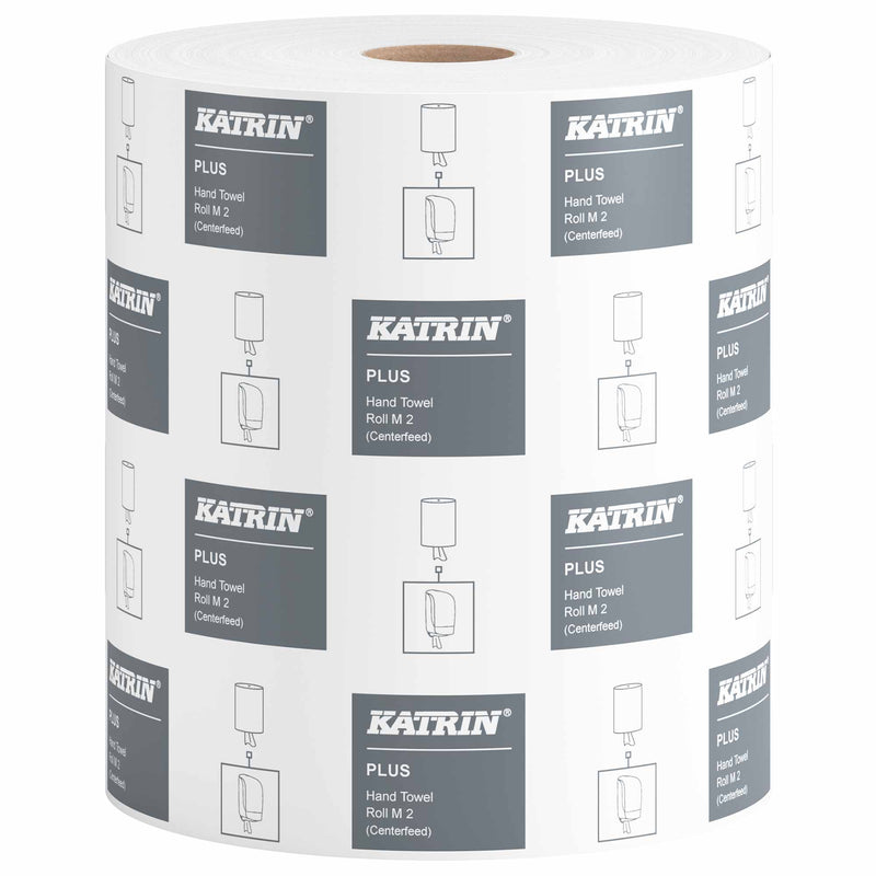 Handtuchrollen | Centerfeed | 180 m x 20,5 cm | 2-lagig | 100% Zellstoff | Katrin M2