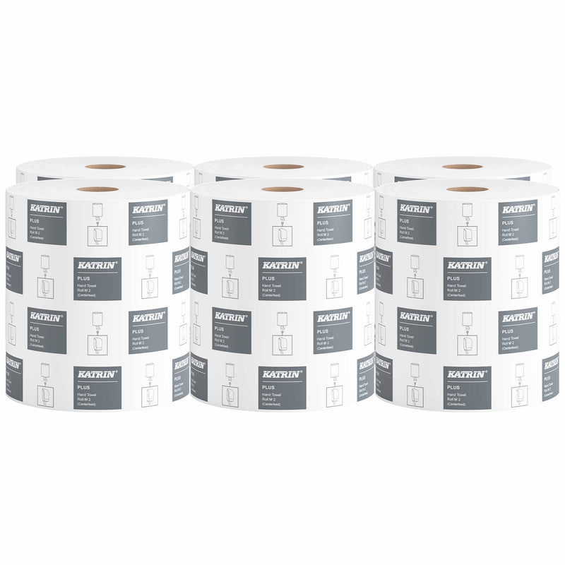 Handtuchrollen | Centerfeed | 180 m x 20,5 cm | 2-lagig | 100% Zellstoff | Katrin M2