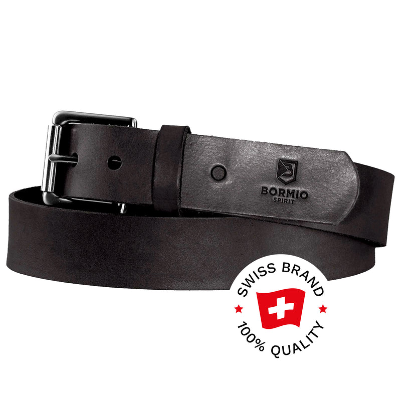 Ledergürtel | Rindsleder 0.3 cm | 14 Lochungen | mit Metallschnalle | Bormio Spirit Unni