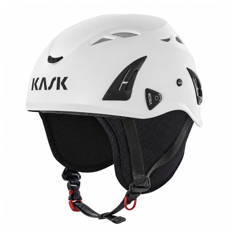 KASK Winter Cap im weissen Schutzhelm, Montagebeispiel