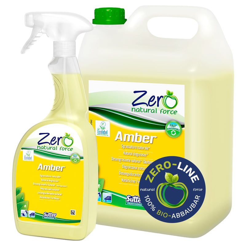 Allzweckreiniger AMBER ZERO | Bernsteinduft | natürliche Rohstoffe | EU Ecolabel | Sutter Professional